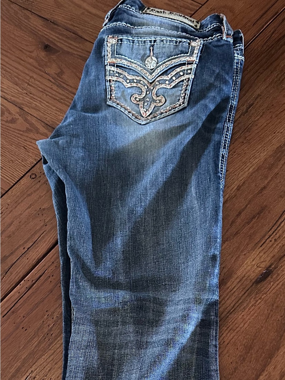 Rock Revival Women's Dark Blue Cropped/Ankle Jeans - Picture 3 of 5